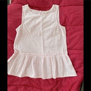 Pink & white stripe soft cotton top sz SP